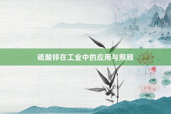硫酸锌在工业中的应用与照顾